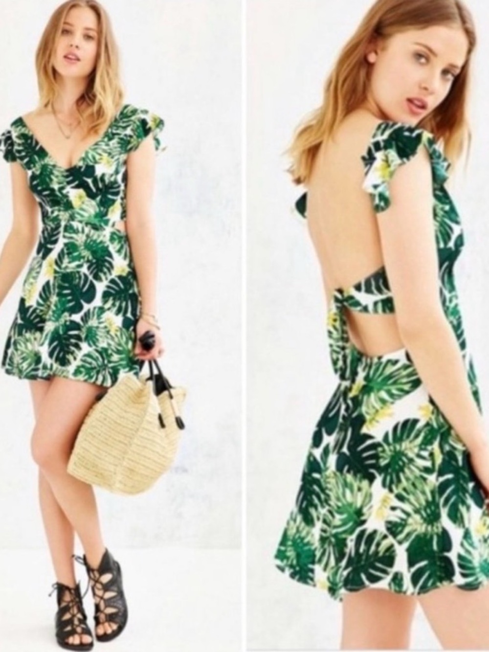 🌺For Love and Lemons Palm Open Back Mini Dress